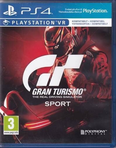 Gran Turismo Sport - PS4 - Playstation VR (B Grade) (Used) (eng)